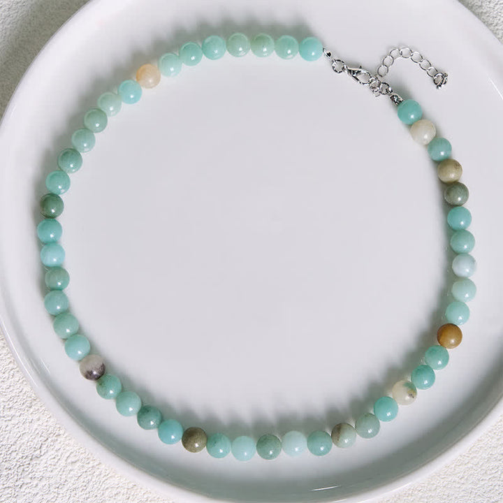 Buddha Stones Balansketting met natuurlijke amazoniet Ketting - image 3
