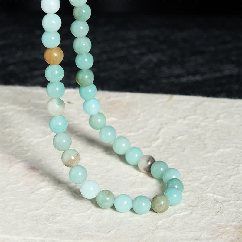 Buddha Stones Balansketting met natuurlijke amazoniet Ketting - image 6