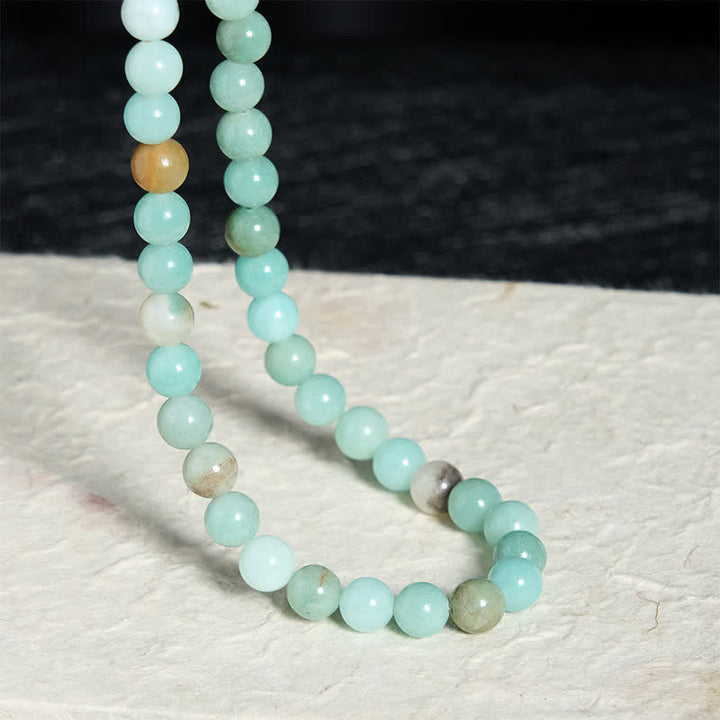 Buddha Stones Balansketting met natuurlijke amazoniet Ketting - image 6