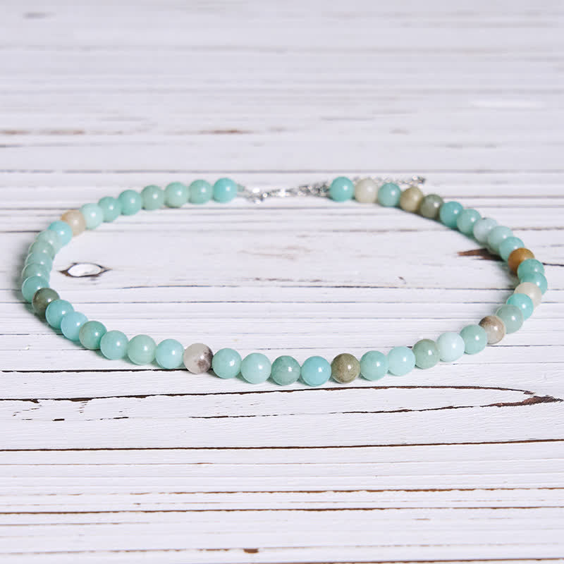 Buddha Stones Balansketting met natuurlijke amazoniet Ketting - image 2