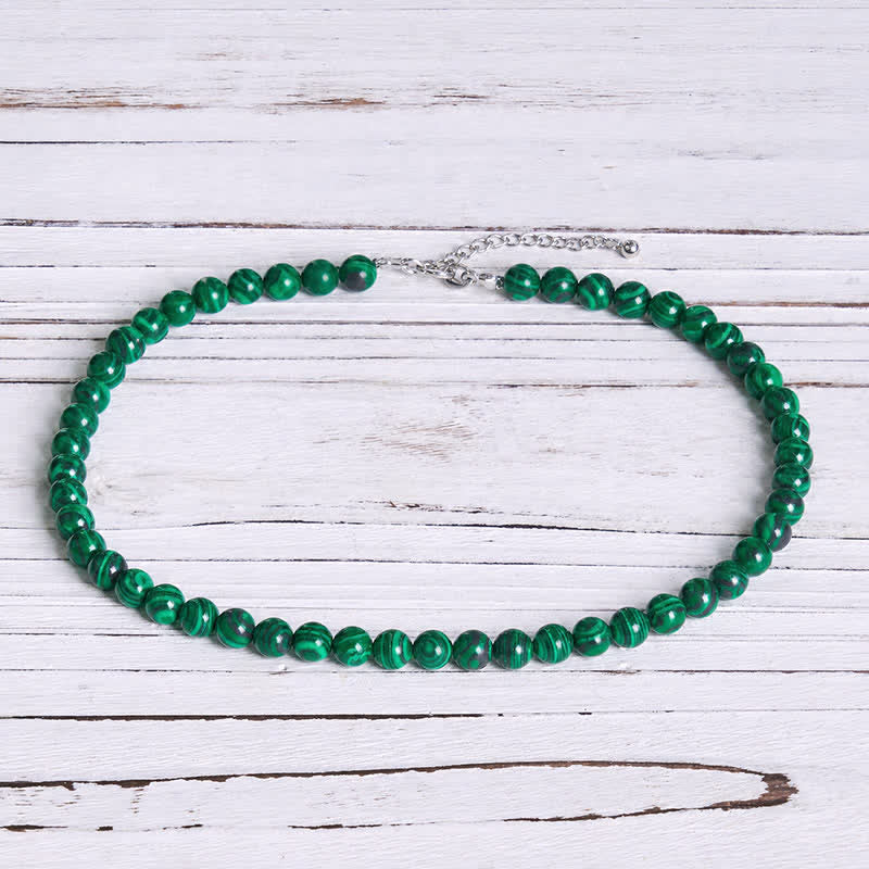 Buddha Stones Ketting met natuurlijke malachietkralen - image 1