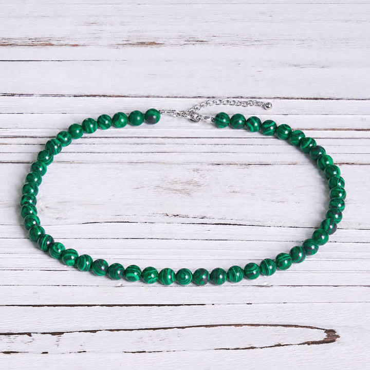 Buddha Stones Ketting met natuurlijke malachietkralen - image 1