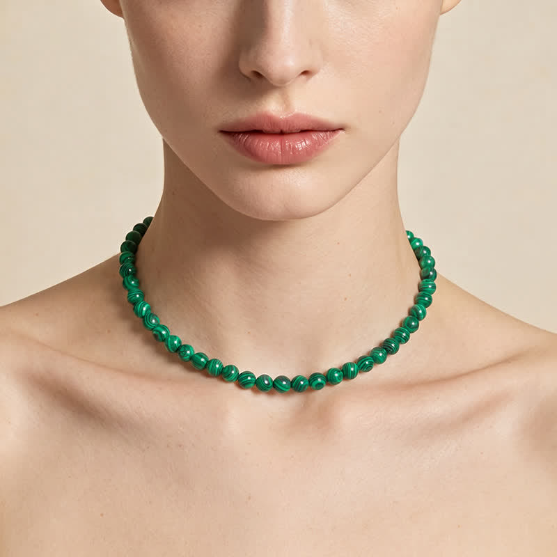 Buddha Stones Ketting met natuurlijke malachietkralen - image 4