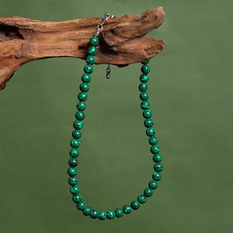 Buddha Stones Ketting met natuurlijke malachietkralen - image 3