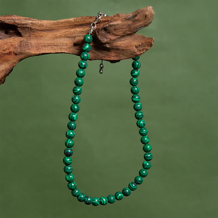 Buddha Stones Ketting met natuurlijke malachietkralen - image 3