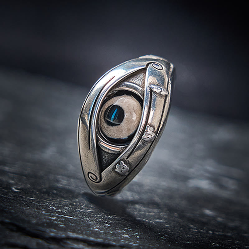 Buddha Stones Verstelbare Ring met koperen Dzi-kralen ter bescherming tegen het boze oog - Dzi-kralen (Rijkdom ♥ Geluk) - image 0