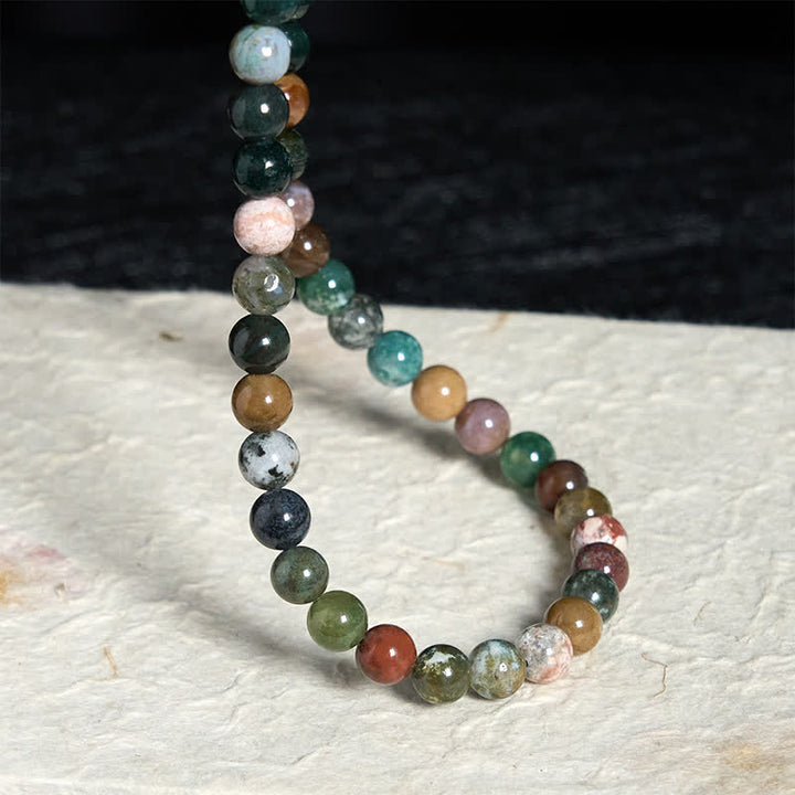 Buddha Stones Natuurlijke Indiase agaatkraal, rustgevende Ketting - image 7