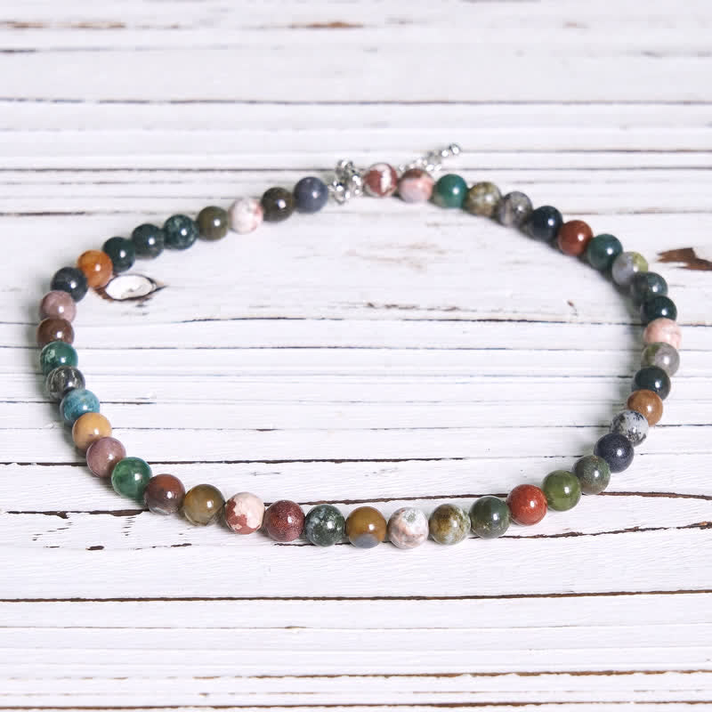 Buddha Stones Natuurlijke Indiase agaatkraal, rustgevende Ketting - image 2