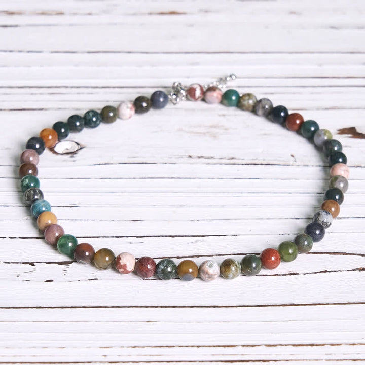 Buddha Stones Natuurlijke Indiase agaatkraal, rustgevende Ketting - image 2