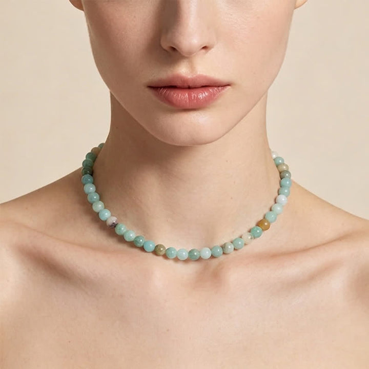 Buddha Stones Balansketting met natuurlijke amazoniet Ketting - image 4