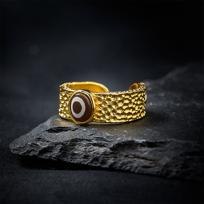 Buddha Stones Dzi kralen koperen messing Ring - image 1