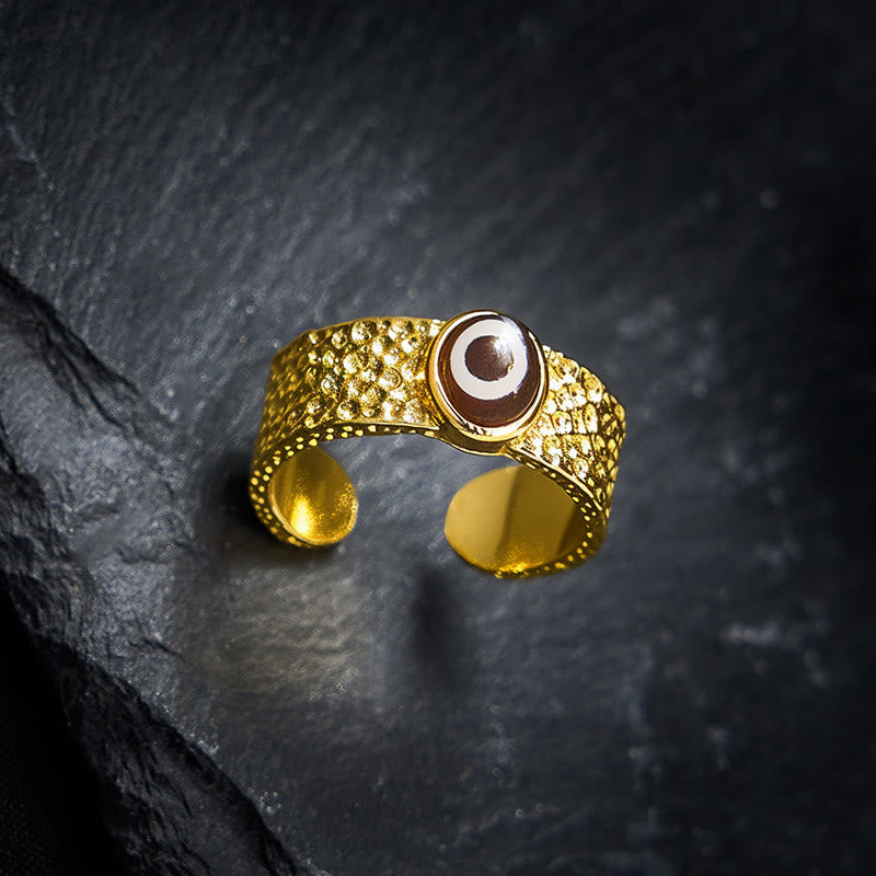 Buddha Stones Dzi kralen koperen messing Ring - image 2