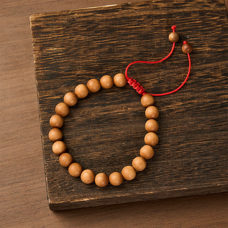 Buddha Stones Aardende Tibetaanse sandelhouten kralen Pols Mala - Sandelhout (Aarding♥Meditatie) - image 0