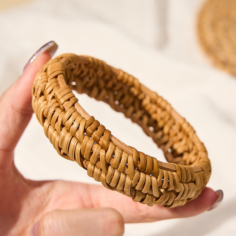 Buddha Stones Handgeweven rotan Bangle-armband. - image 8