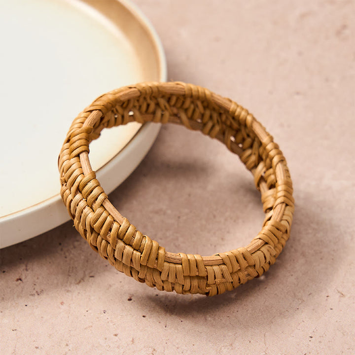 Buddha Stones Handgeweven rotan Bangle-armband. - image 4