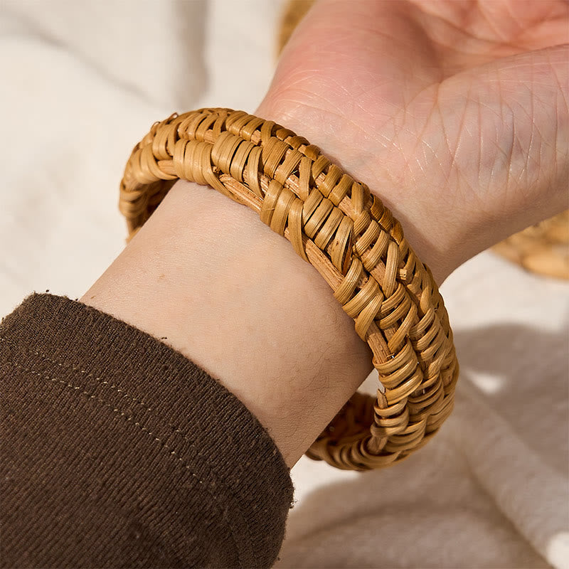 Buddha Stones Handgeweven rotan Bangle-armband. - image 10