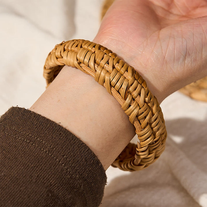 Buddha Stones Handgeweven rotan Bangle-armband. - image 10