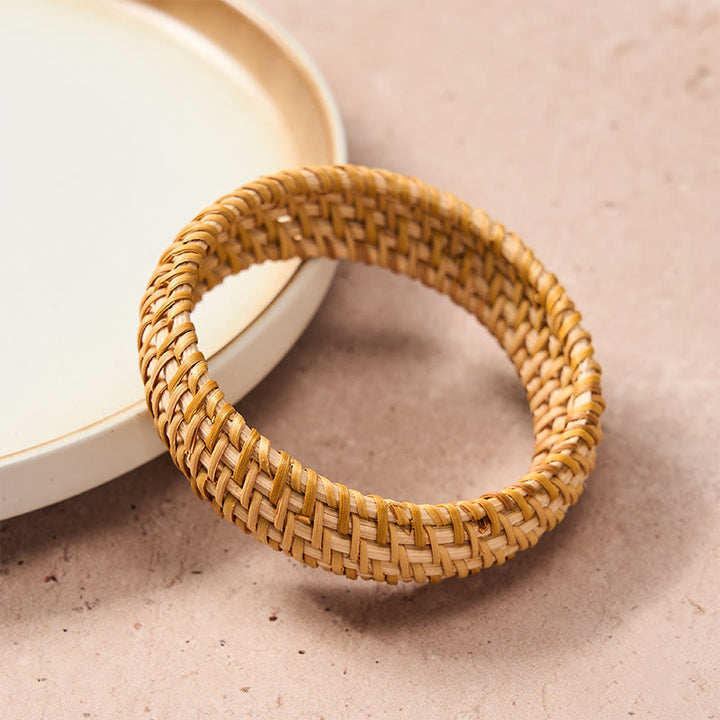 Buddha Stones Handgeweven rotan Bangle-armband. - image 5