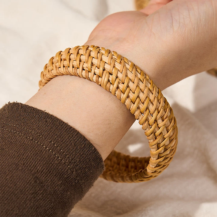 Buddha Stones Handgeweven rotan Bangle-armband. - image 11