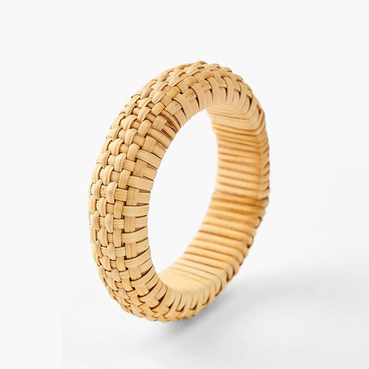 Buddha Stones Handgeweven rotan aardende bohemian strand brede Bangle-armband - Rotan (Aarding♥Gezondheid) - image 0
