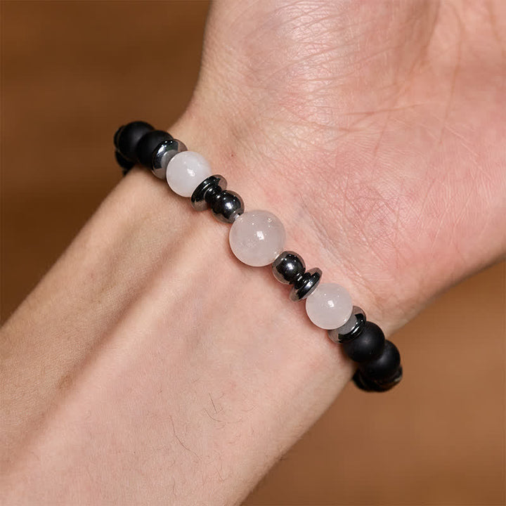 Buddha Stones Armband met zwarte hematietkralen - image 6