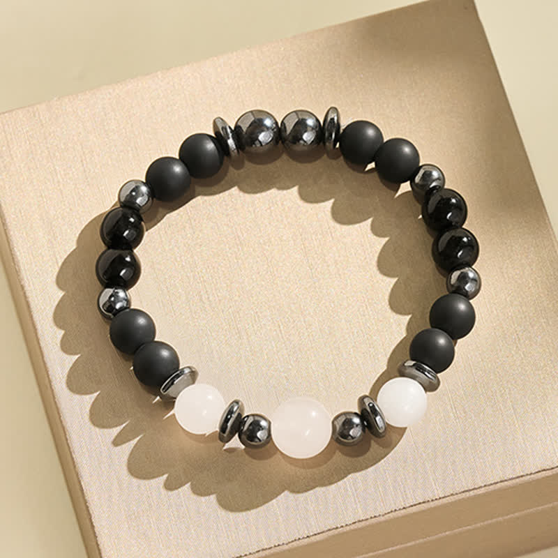 Buddha Stones Armband met zwarte hematietkralen - image 4