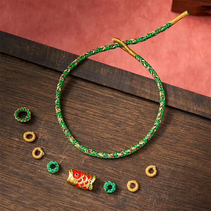 Buddha Stones Handgeweven Armband met koi-vismotief voor geluk - image 7