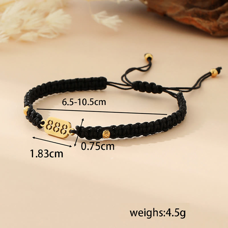 Buddha Stones Armband met engelengetallen, rood en zwart gevlochten koord. - image 36
