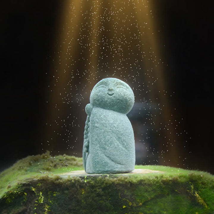 Buddha Stones Klein beeldje van hars, Ksitigarbha Boeddha, symbool van mededogen en meditatie. - image 17