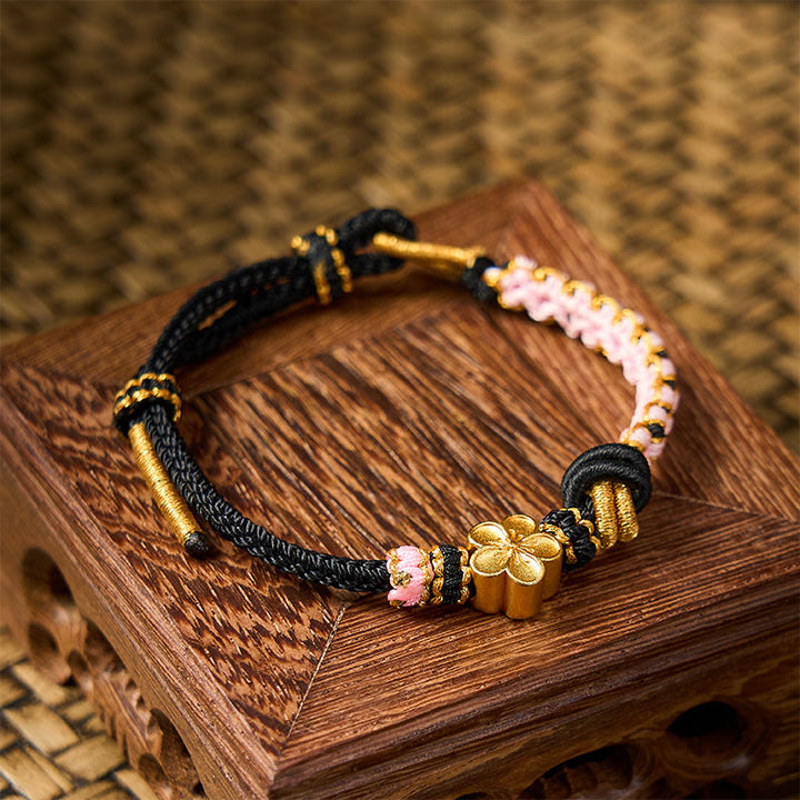 Buddha Stones Verstelbare Armband met gevlochten touwknoop - image 9