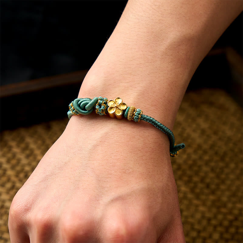 Buddha Stones Verstelbare Armband met gevlochten bloemmotief en touwknoop - image 19