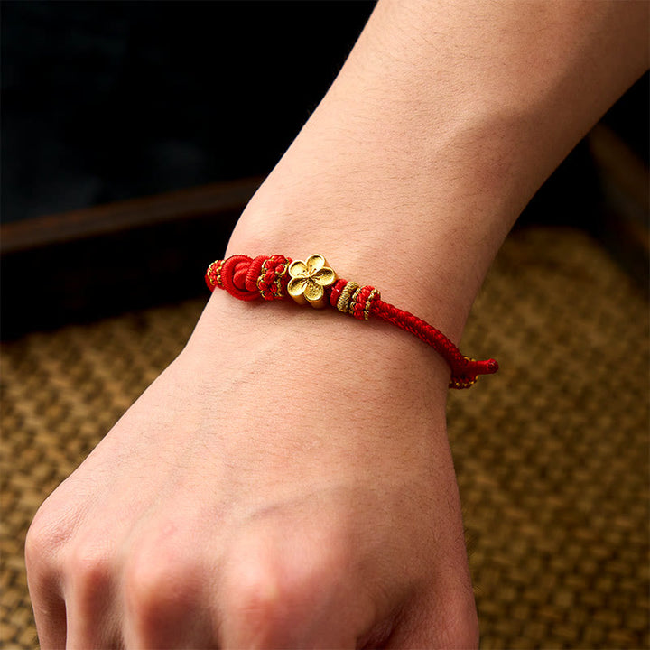 Buddha Stones Verstelbare Armband met gevlochten bloemmotief en touwknoop - image 11