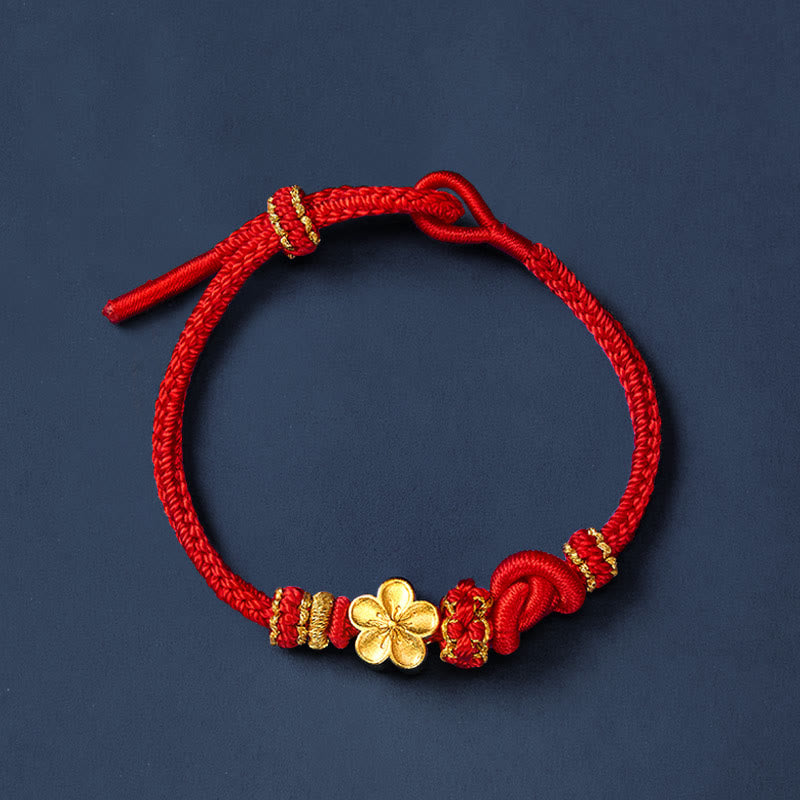 Buddha Stones Verstelbare Armband met gevlochten bloemmotief en touwknoop - image 9