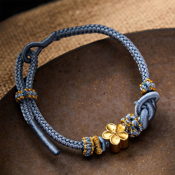 Buddha Stones Verstelbare Armband met gevlochten bloemmotief en touwknoop - image 22