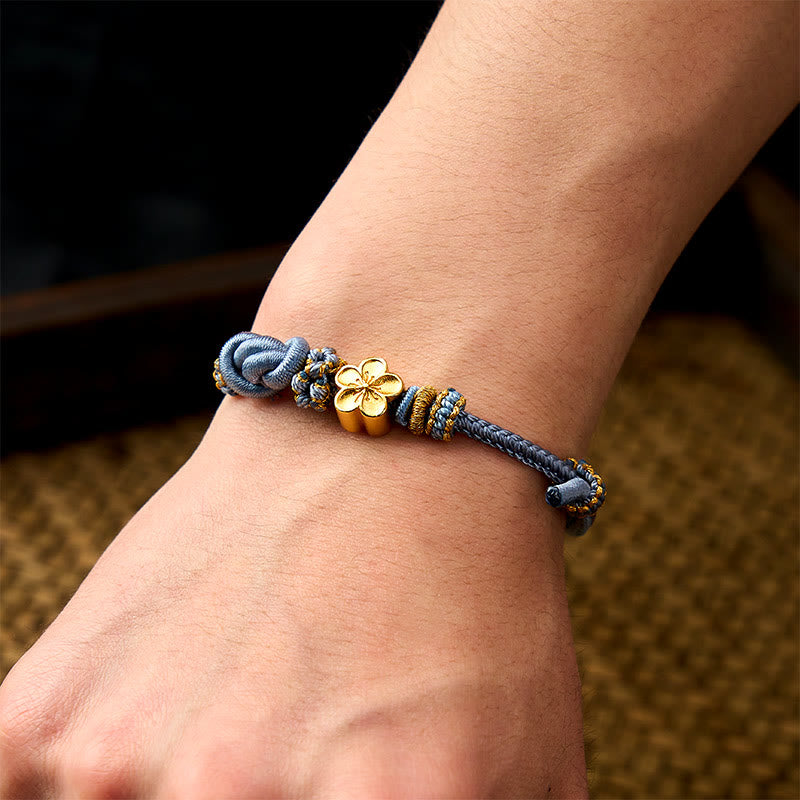 Buddha Stones Verstelbare Armband met gevlochten bloemmotief en touwknoop - image 25