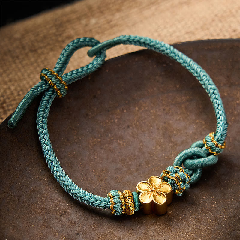 Buddha Stones Verstelbare Armband met gevlochten bloemmotief en touwknoop - image 16