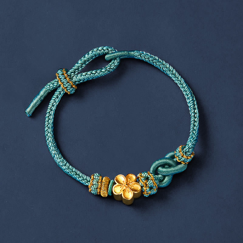 Buddha Stones Verstelbare Armband met gevlochten bloemmotief en touwknoop - image 17