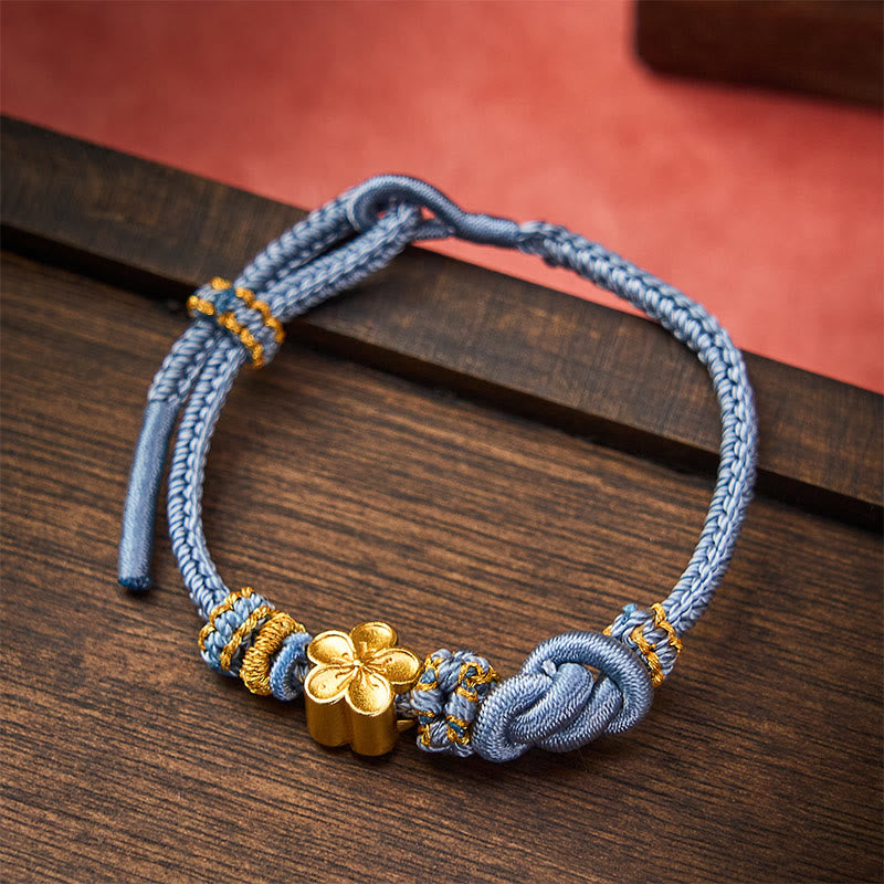 Buddha Stones Verstelbare Armband met gevlochten bloemmotief en touwknoop - image 21