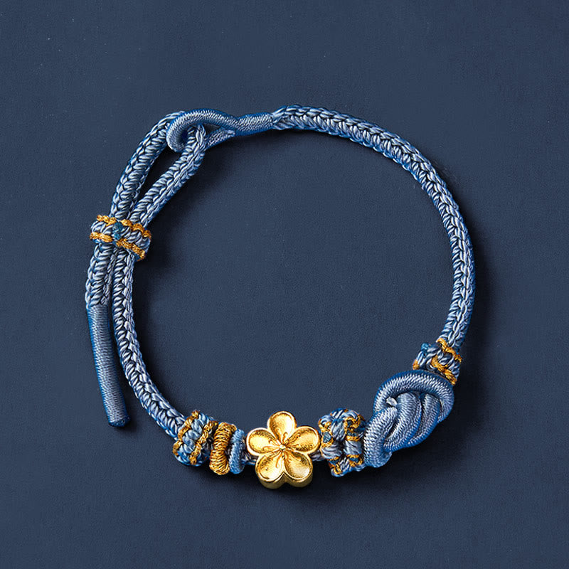 Buddha Stones Verstelbare Armband met gevlochten bloemmotief en touwknoop - image 23
