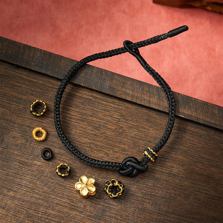 Buddha Stones Verstelbare Armband met gevlochten bloemmotief en touwknoop - image 13