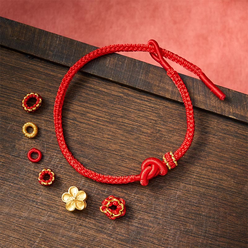 Buddha Stones Verstelbare Armband met gevlochten bloemmotief en touwknoop - image 10