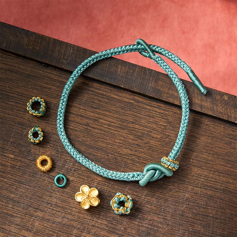 Buddha Stones Verstelbare Armband met gevlochten bloemmotief en touwknoop - image 18