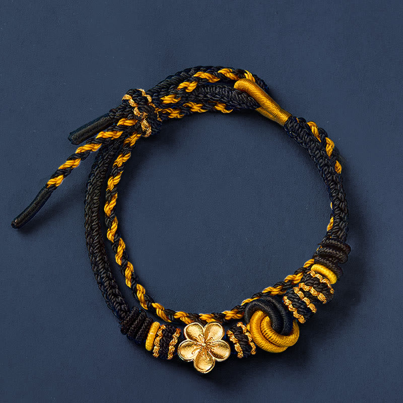 Buddha Stones Verstelbare Armband met gevlochten bloemmotief en dubbele wikkeling. - image 14