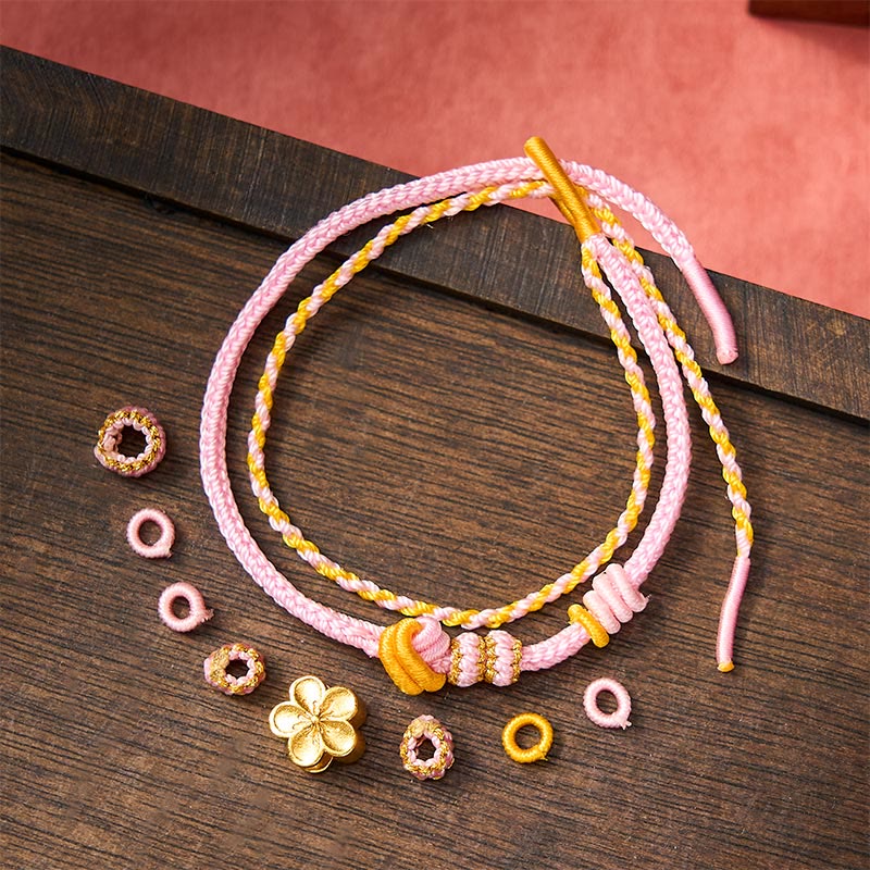 Buddha Stones Verstelbare Armband met gevlochten bloemmotief en dubbele wikkeling. - image 9