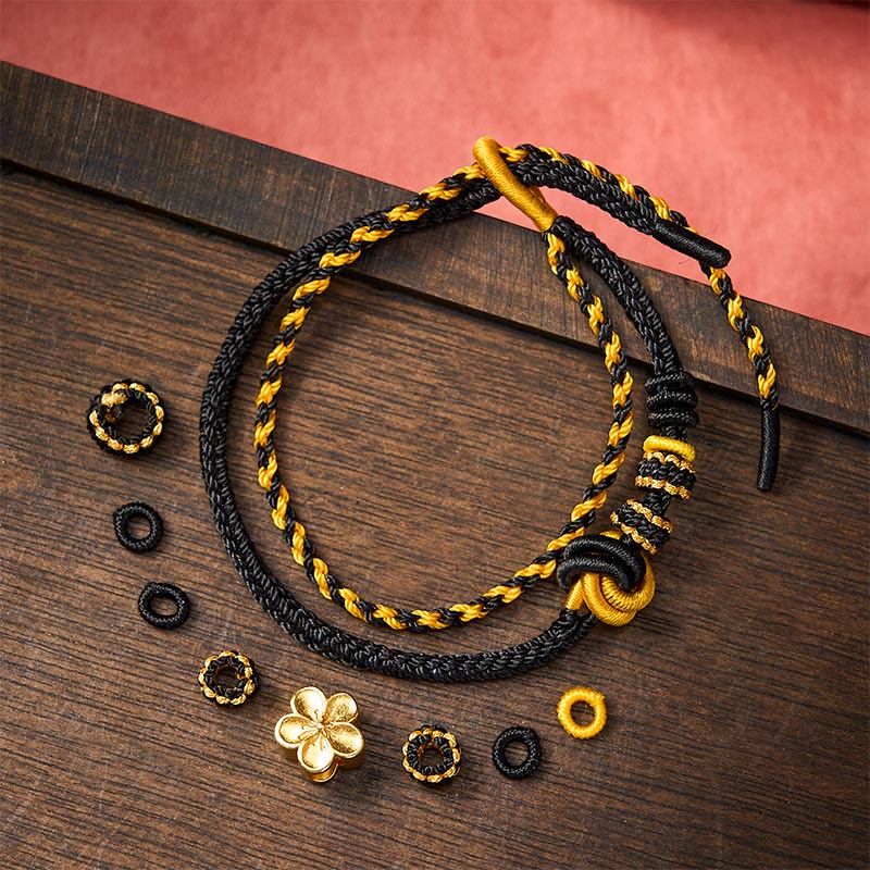 Buddha Stones Verstelbare Armband met gevlochten bloemmotief en dubbele wikkeling. - image 15