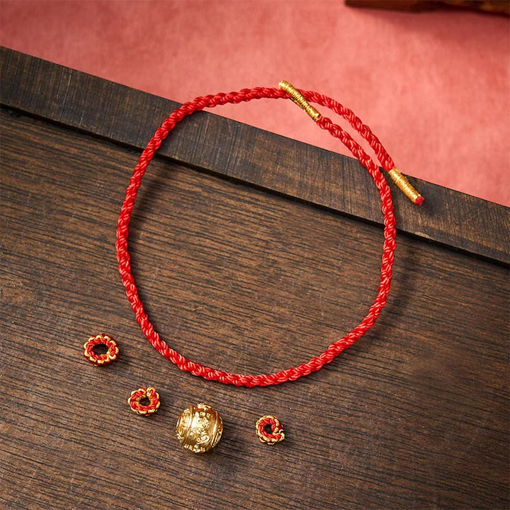 Buddha Stones Handgeweven rode koord kracht Om Mani Padme Hum verstelbare doe-het-zelf Armband - image 13