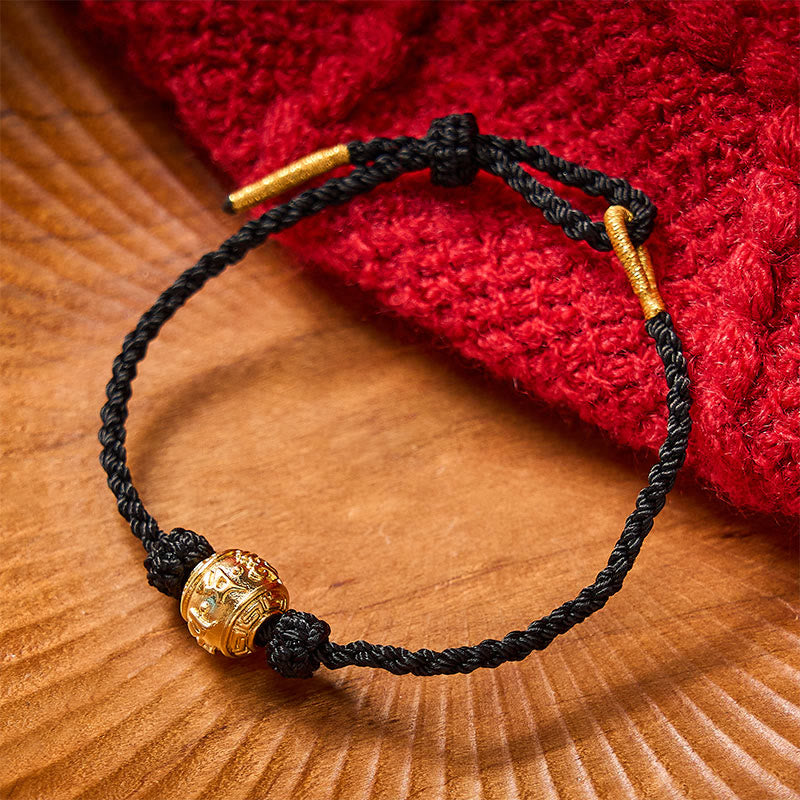 Buddha Stones Handgeweven rode koord kracht Om Mani Padme Hum verstelbare doe-het-zelf Armband - image 18