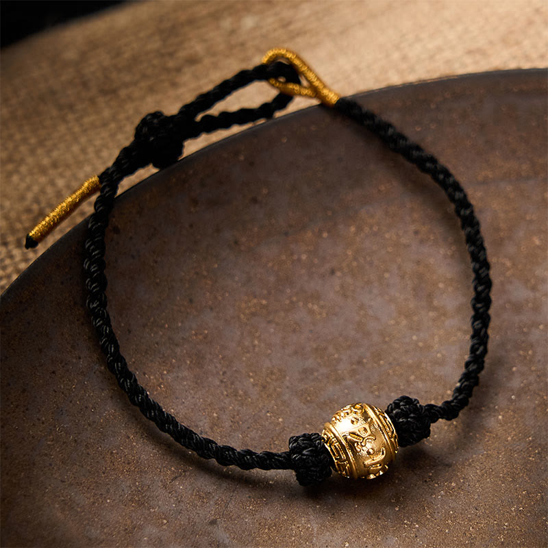 Buddha Stones Handgeweven rode koord kracht Om Mani Padme Hum verstelbare doe-het-zelf Armband - image 17