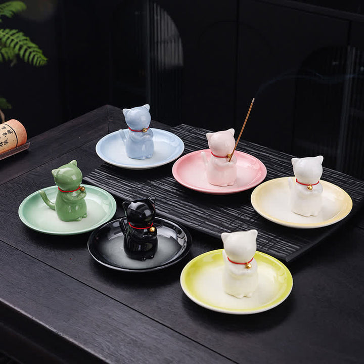 Buddha Stones Keramische Kawaii Wierook met asopvangbakje (zonder Wierook) . - image 19