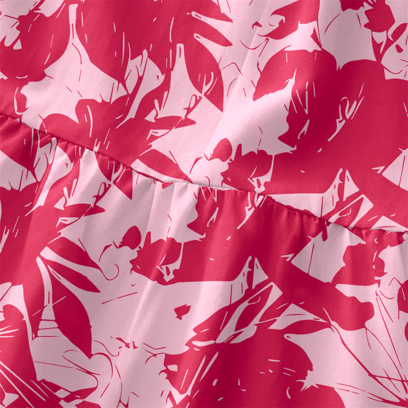 Buddha Stones Zomerse casual Midi voor dames met bloemenprint , Mouwloos en met Zakken. - image 1